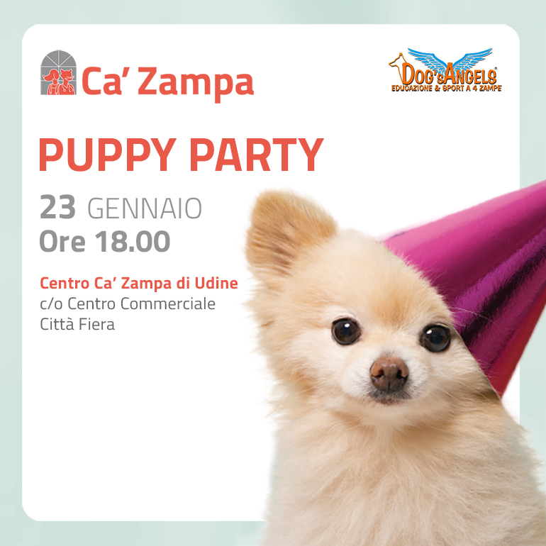 Ti aspettiamo per un Puppy Party speciale in compagnia dei nostri educatori